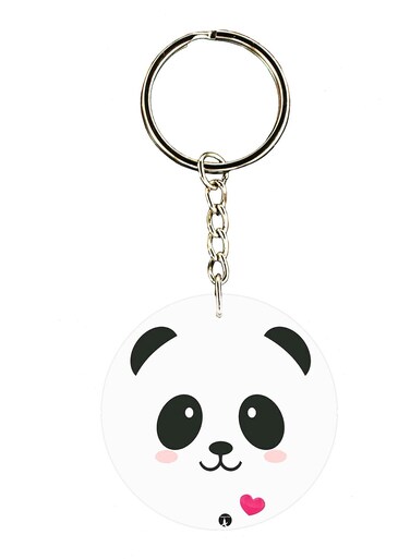 A Panda Double Side Printed Keychain