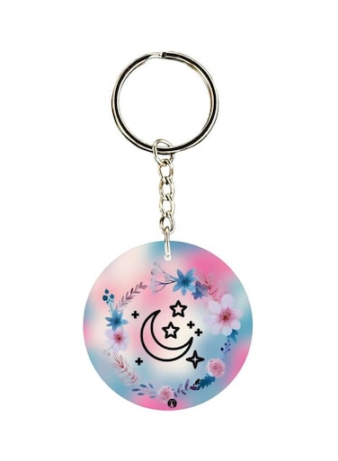 Moon Star Printed Keychain