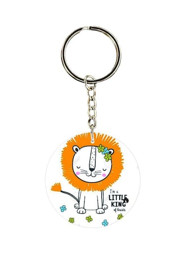 I'm A Little King Of Beasts Cartoon Lion Printed Double Sided Keychain
