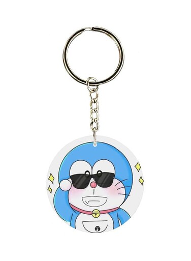 Double Sided Doraemon Printed Keychain
