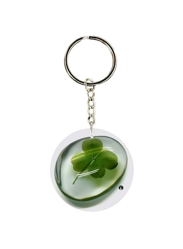 Leaf Printed Single Sided Keychain