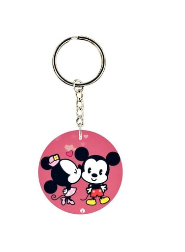 Mickey And Mini Printed Keychain
