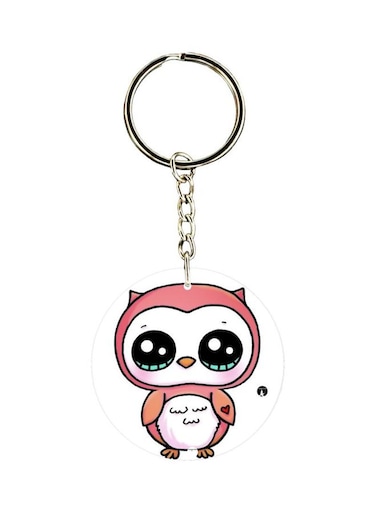 Cartoon Owl Printed Keychain