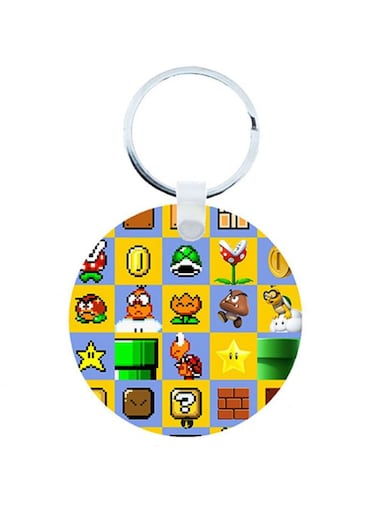 Super Mario Wooden Keychain
