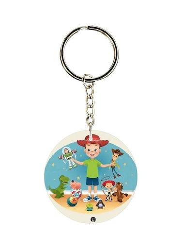 Cartoon Printed Double Sided Keychain