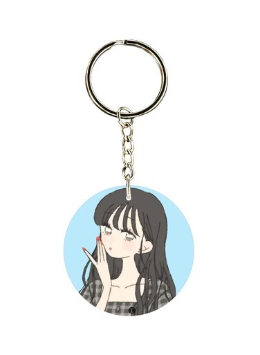 Girl Printed Keychain