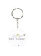 Bee Happy Printed Double Sided Keychain