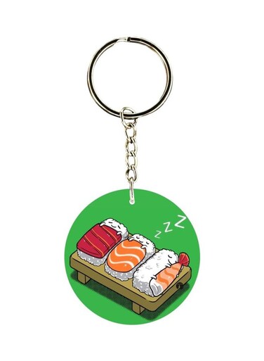 Snoring Cartoon Printed Keychain