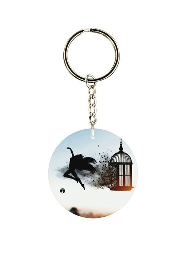 Printed Plastic Keychain