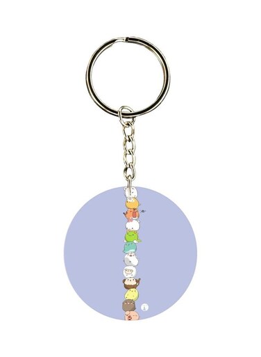 Cartoon Printed Dual Sided Keychain