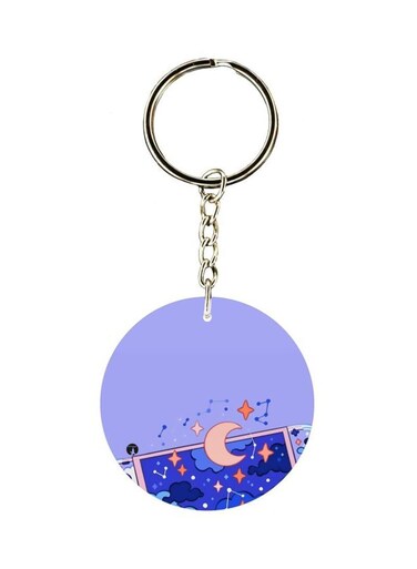 Printed Round Keychain
