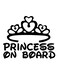 Princess On Board Printed Car Sticker