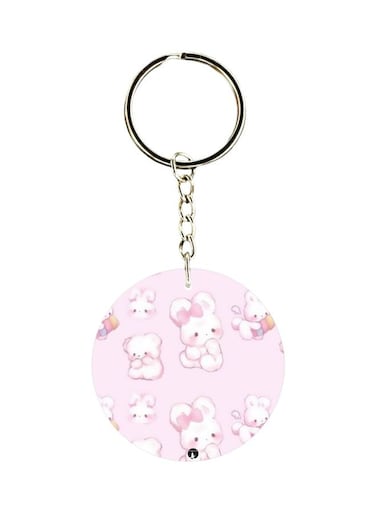Teddy Bear Printed Keychain