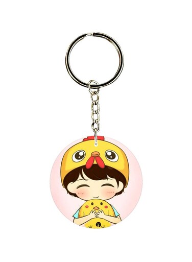 Double Sided Child Printed Keychain