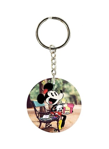 Cartoon Printed Double Sided Keychain