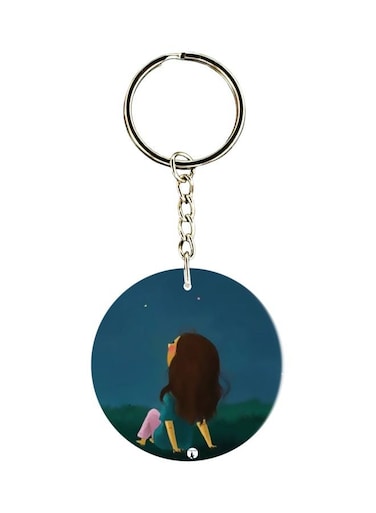 Cartoon Printed Double Sided Keychain