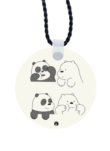 We Bare Bear Printed Car Mirror Pendant