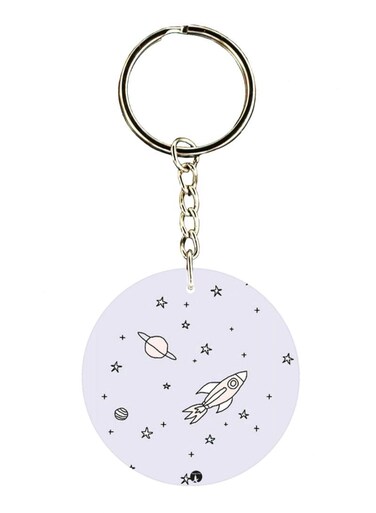 Space Printed Keychain