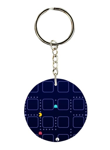 Video Game Pac-Man Printed Keychain