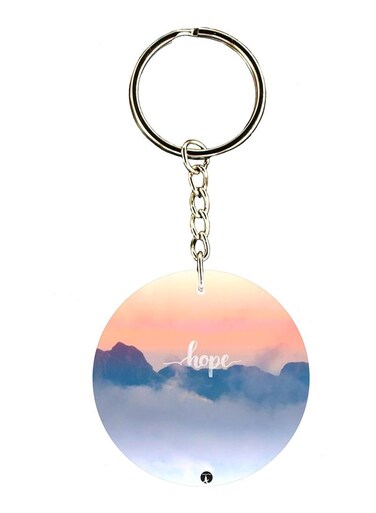 English Phrases Double Side Printed Keychain
