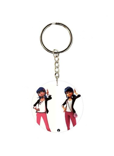 Cartoon Girl Printed Keychain