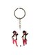 Cartoon Girl Printed Keychain