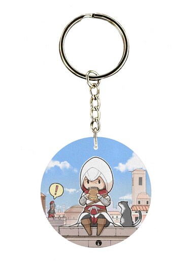 Assasins Creed Double Side Printed Keychain