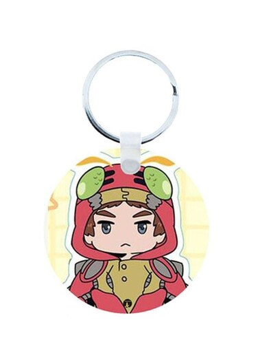 Digimon Anime Printed Wooden Keychain