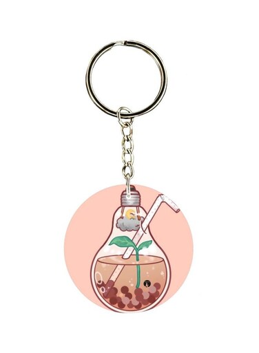 Bulb Tree Growth Printed Single Sided Keychain