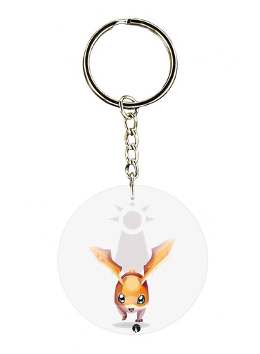 Anime Digimon Double Side Printed Keychain