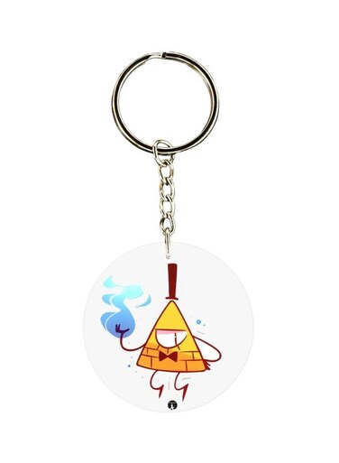 Cartoon Printed Dual Sided Keychain