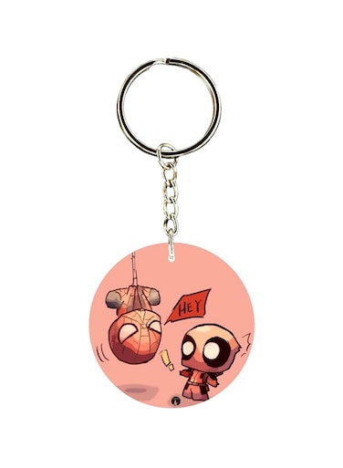 Spiderman Printed Dual Sided Keychain