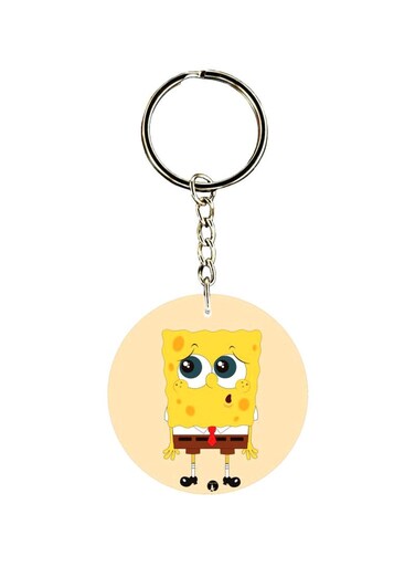 Cartoon Printed Double Sided Keychain