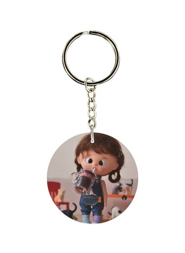 Doll Printed Double Sided Keychain