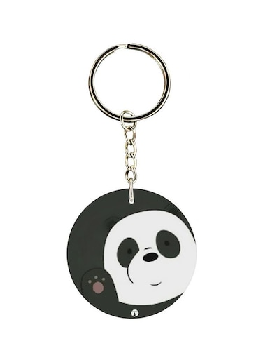 Double Sided Panda Printed Keychain