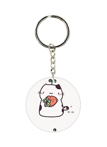 Cat Printed Keychain