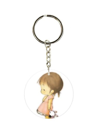 Cartoon Printed Single Sided Keychain