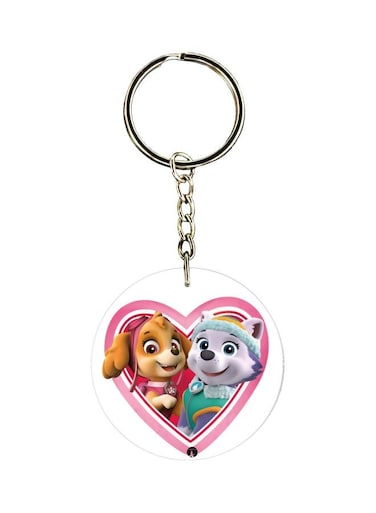 Dog Printed Dual Sided Keychain