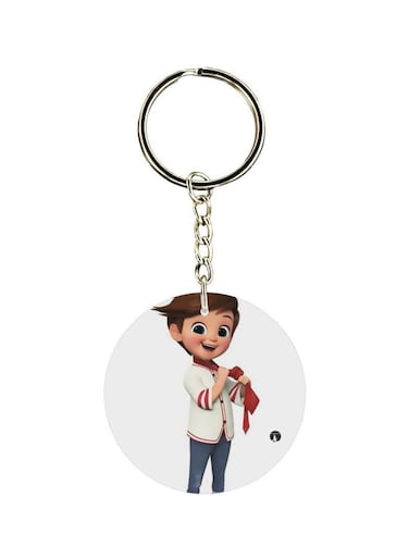 Boy Printed Double Sided Keychain