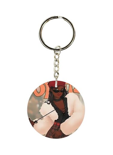 Cartoon Character Printed Keychain