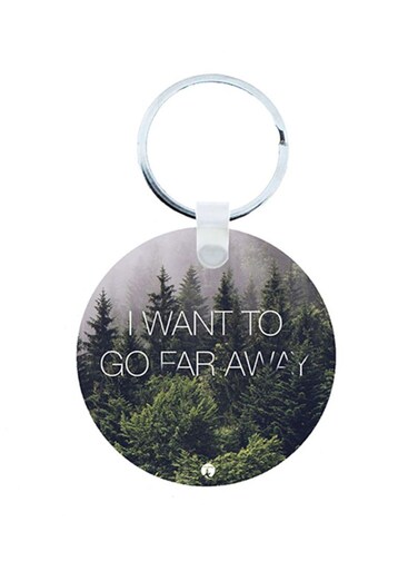 English Phrases Wooden Keychain