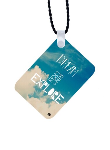 English Phrases Printed Car Mirror Pendant