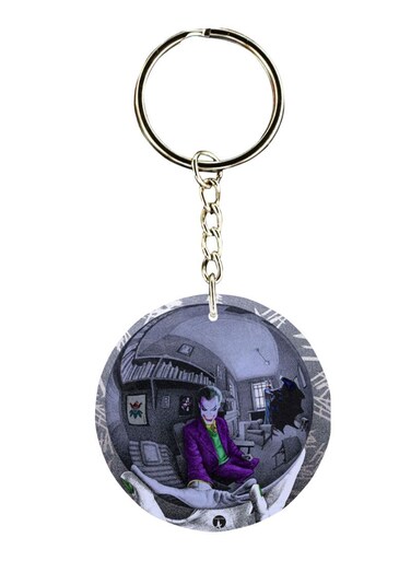 Double Sided Joker Printed Keychain