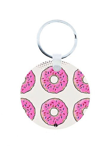 Donuts Wooden Keychain