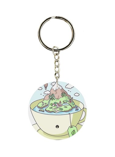 Cartoon Printed Single Sided Keychain