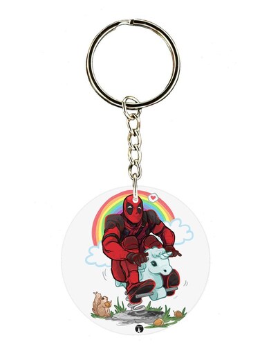 Deadpool Double Side Printed Keychain