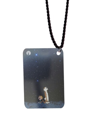 Calvin And Hobbes Printed Car Mirror Pendant