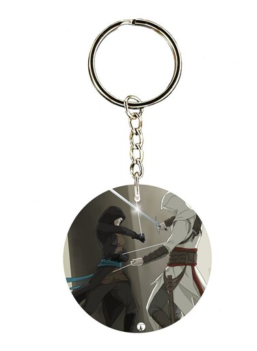 Keychain Of The Video Game Assasin's Creed ( 2 Sides)