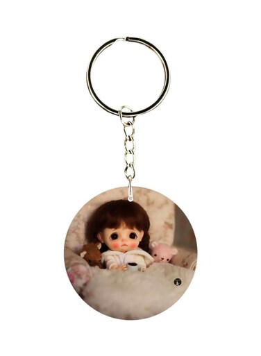 Doll Printed Plastic Keychain
