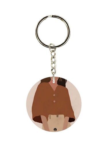 Cartoon Printed Double-Sided Keychain